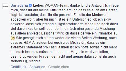 antwort woman maddie